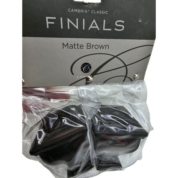 Cambria Classic Finials 5/8" Matte Brown. - Picture 4 of 7